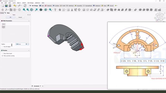 Руководство по проектированию деталей в FreeCAD 26.3 для начинающих  — 156
