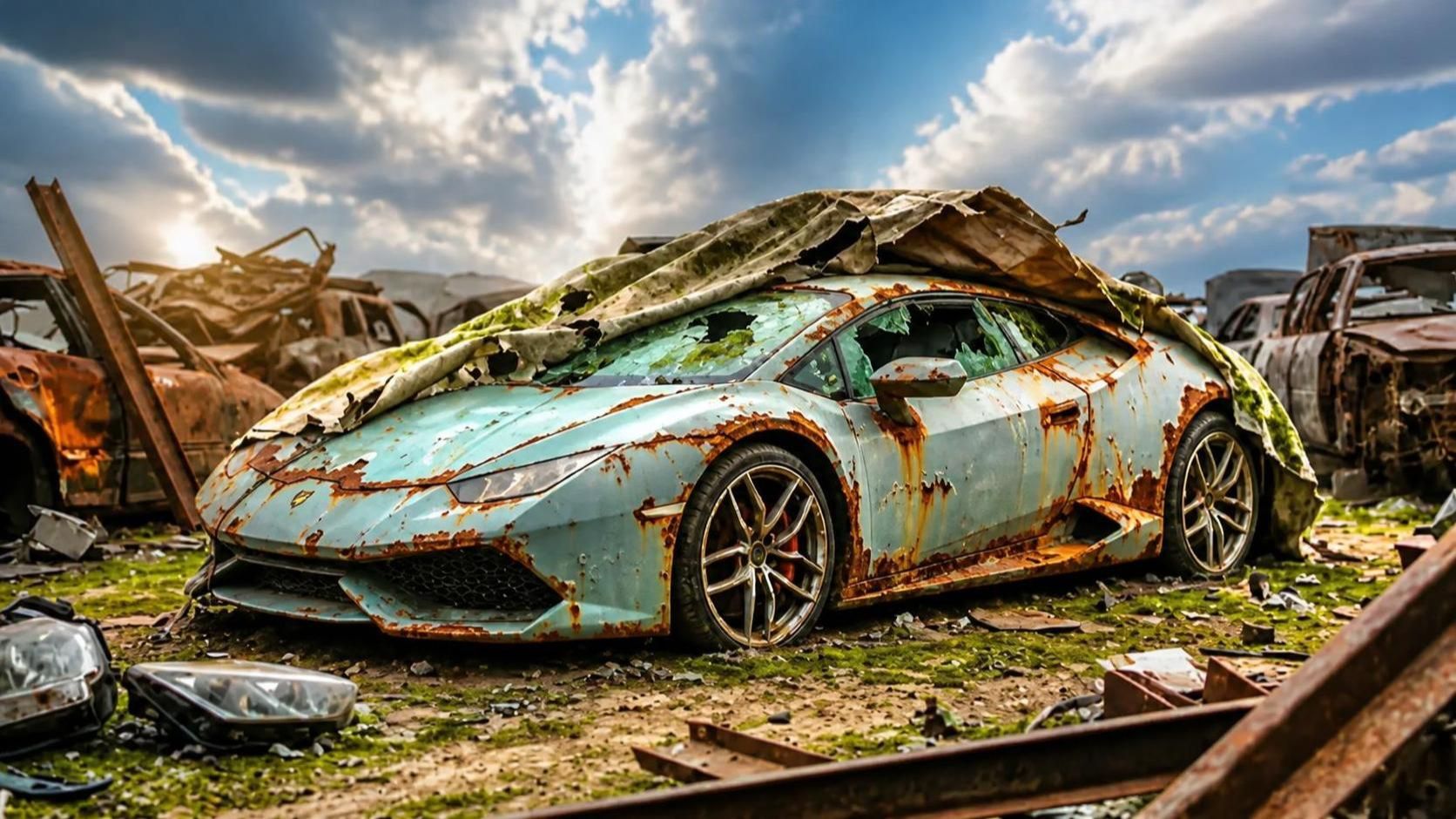 АСМР Восстановление Lamborghini Huracán — из заброшенной машины в идеальное состояние. Мультики