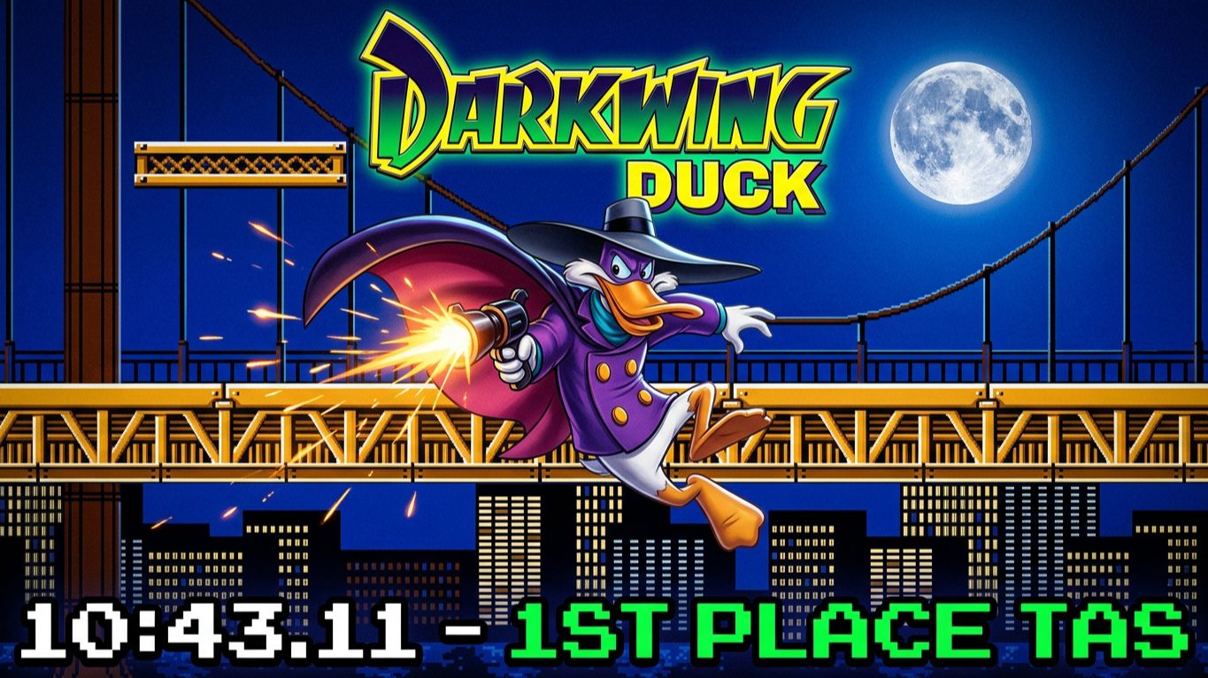 TAS, (NES) Darkwing Duck - In 10m 43.11s By DreamYao & J.Y & Aiqiyou