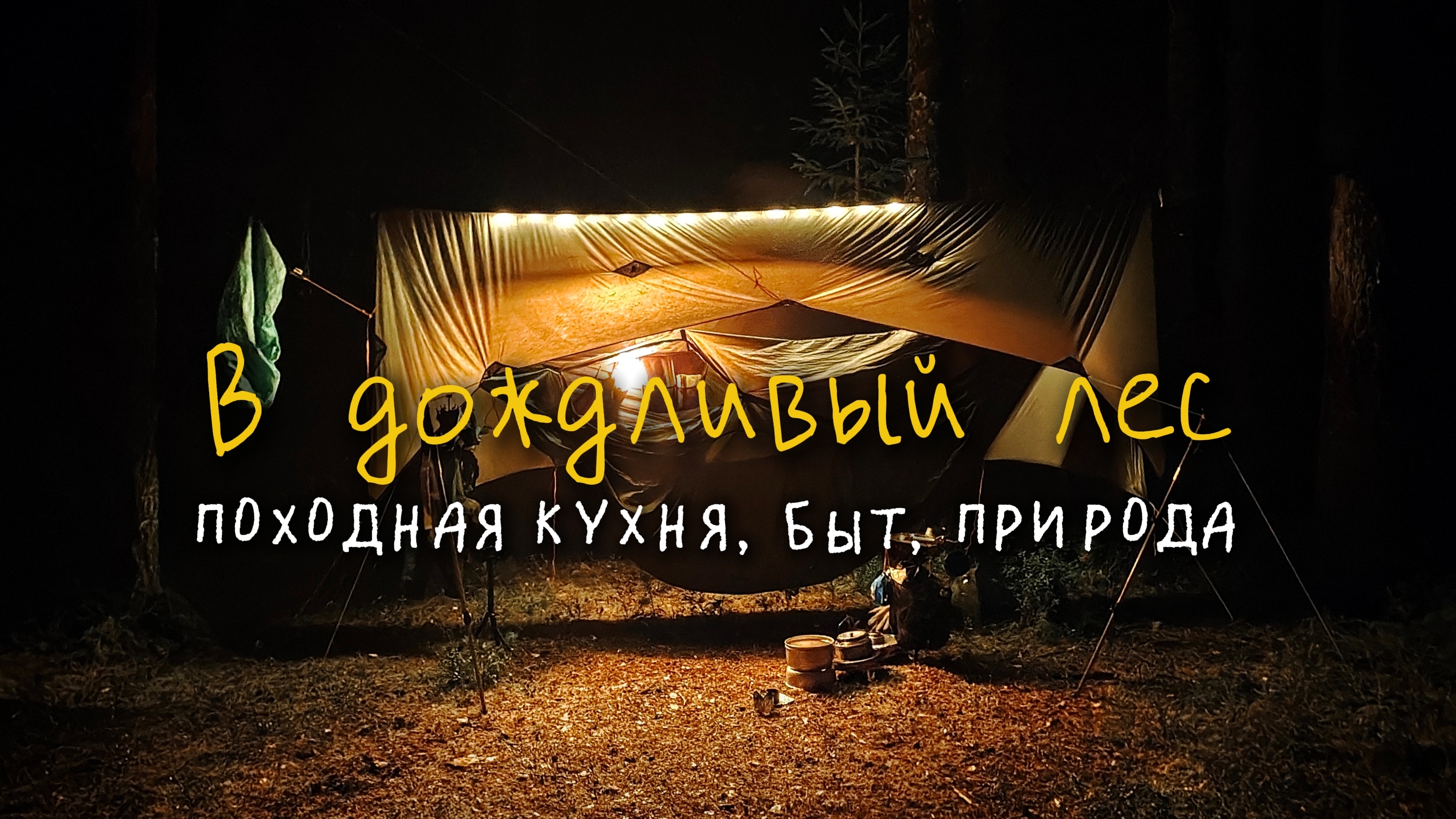 В дождливый лес | Готовлю на спиртовке, гамачный быт
