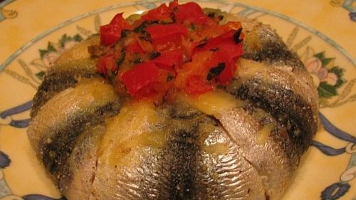 Рыбные узелочки с овощами