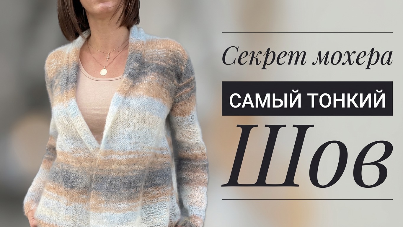 Самый тонкий шов - урок на примере кардигана из тончайшего мохера.