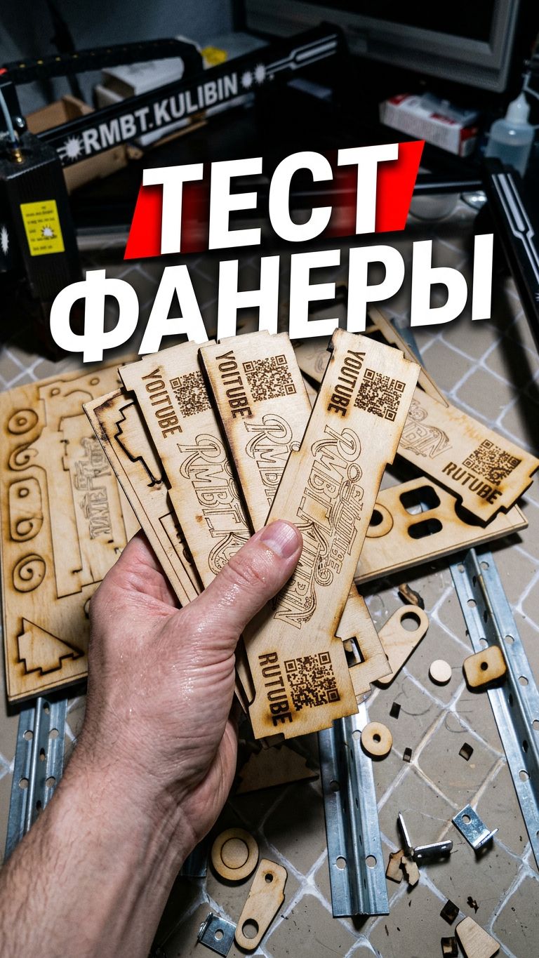 Пробую вырезать детали из фанеры для проекта.