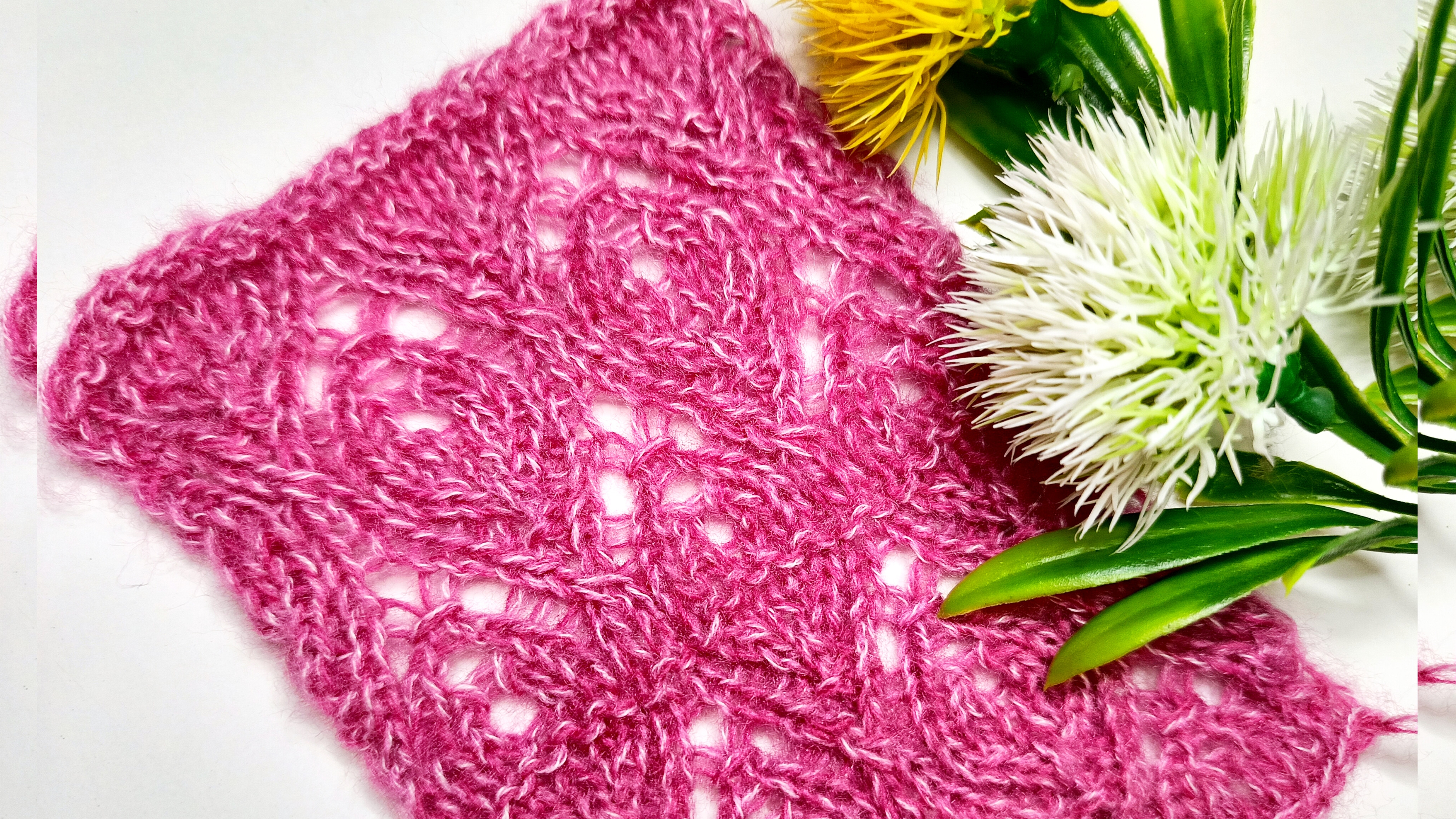 Очаровательный ажурный узор спицами 🧶