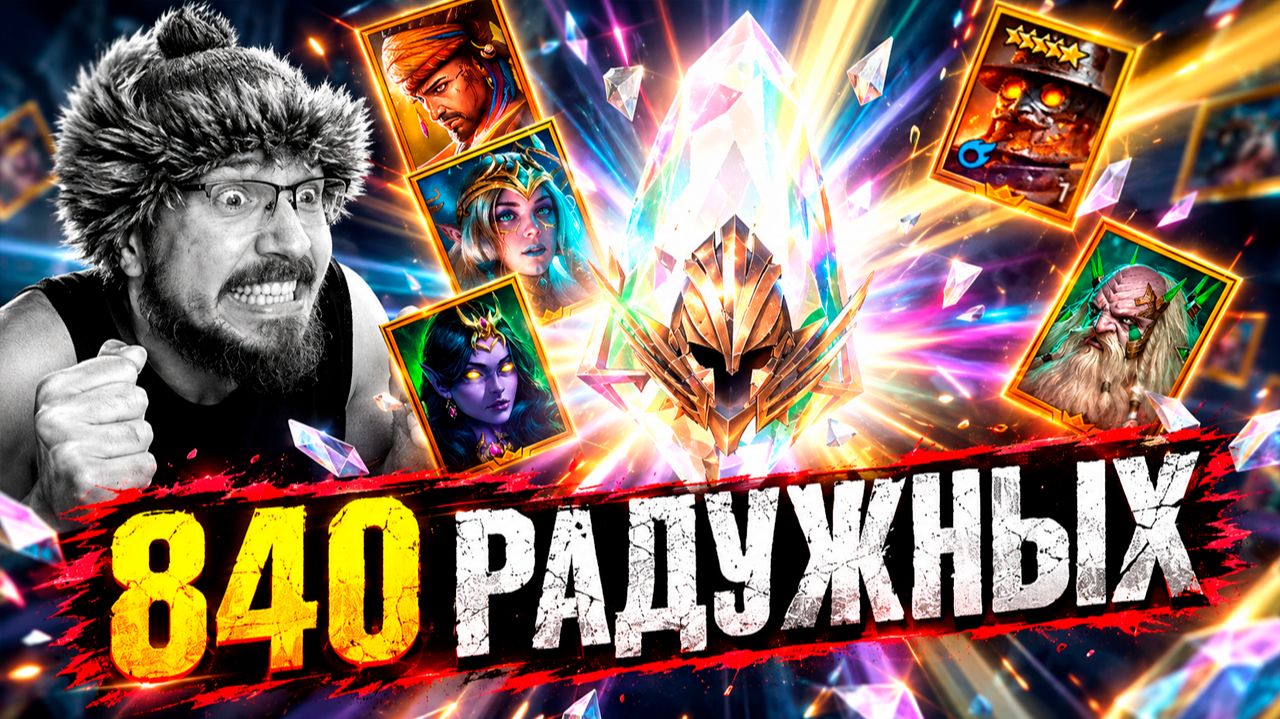 840 РАДУЖНЫХ ЧАСТИЦ! | Нищий Raid | Открытие радужных осколков в Raid Shadow Legends