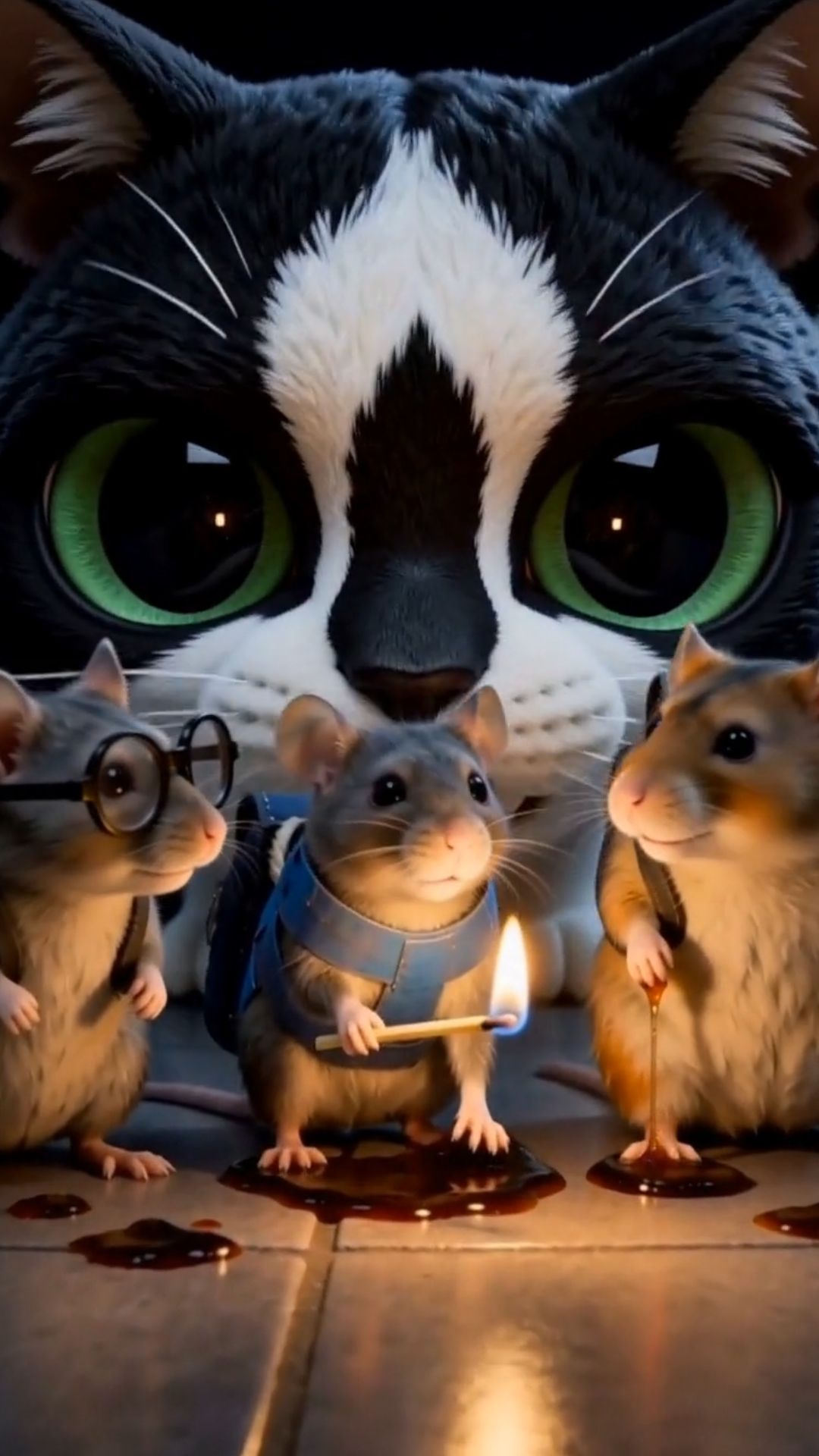 Кот vs мыши: кто хитрей? 🐭❌ #смешное #анимация