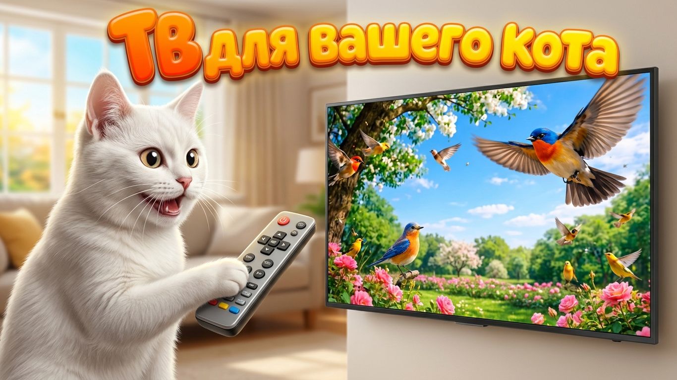 Птицы - видео для кота