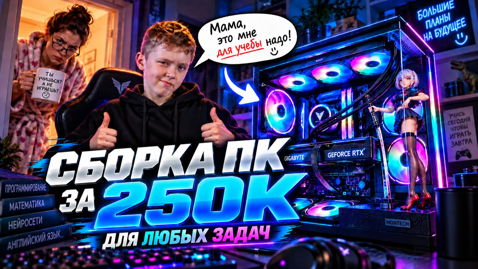 Сборка ПК за 250К в 2026 — Core Ultra 7 270K Plus + RTX 5070 Ti + 32 ГБ DDR5 - Игры, ИИ, монтаж и 3D