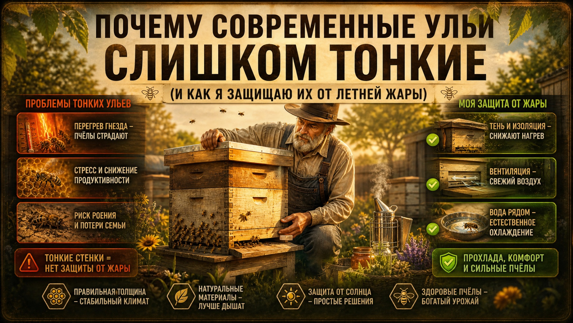 Почему стенки у улья такие тонкие