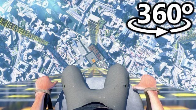 FALLING FROM BUILDING In 360° | VR / 4K 😧 ПАДЕНИЕ СО ЗДАНИЯ на 360° | VR / 4K 😧