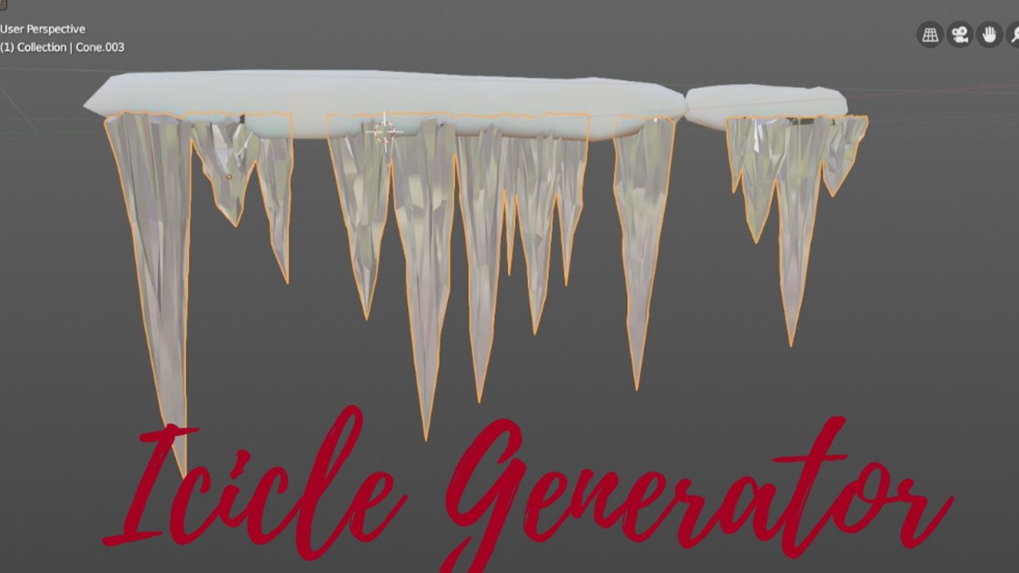 Bforartists Аддон Icicle Generator сосульки