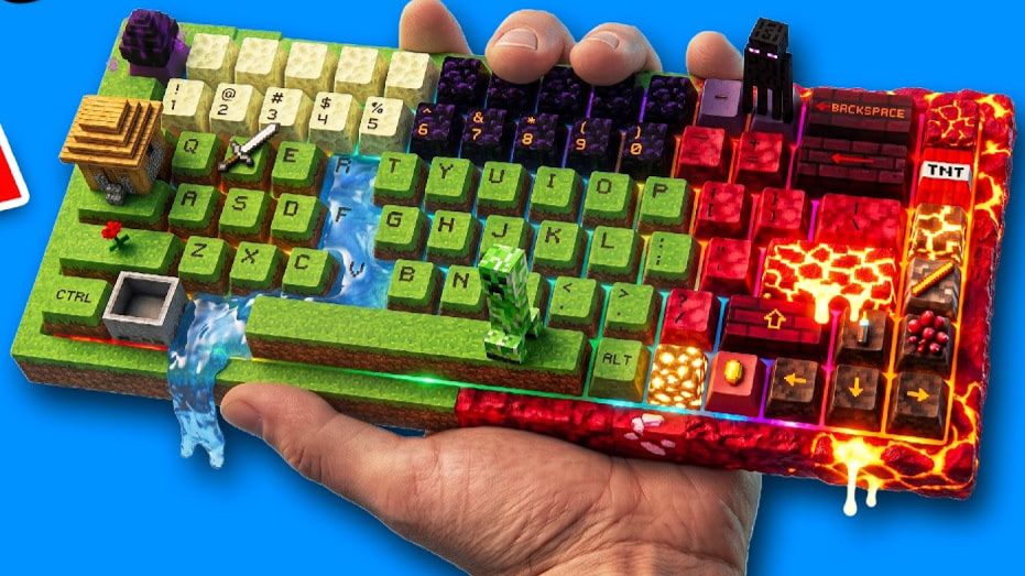 🍿 Я сделал НАСТОЯЩУЮ клавиатуру в стиле Minecraft…