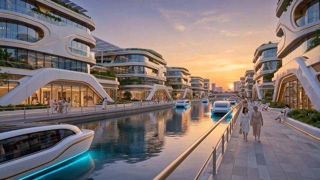 A Luxurious Courtyard In 2126. This Is What Our World Will Look Like In 100 Years._1080p
