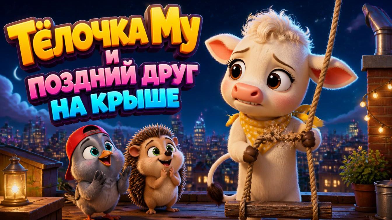 Тёлочка Му и поздний друг на крыше