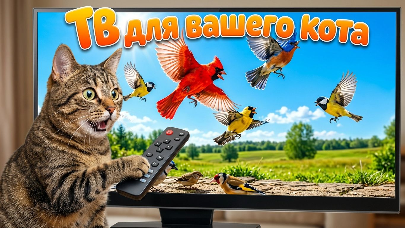Птицы - видео для кота