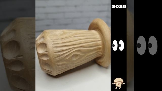 Грибок из берёзы в процессе