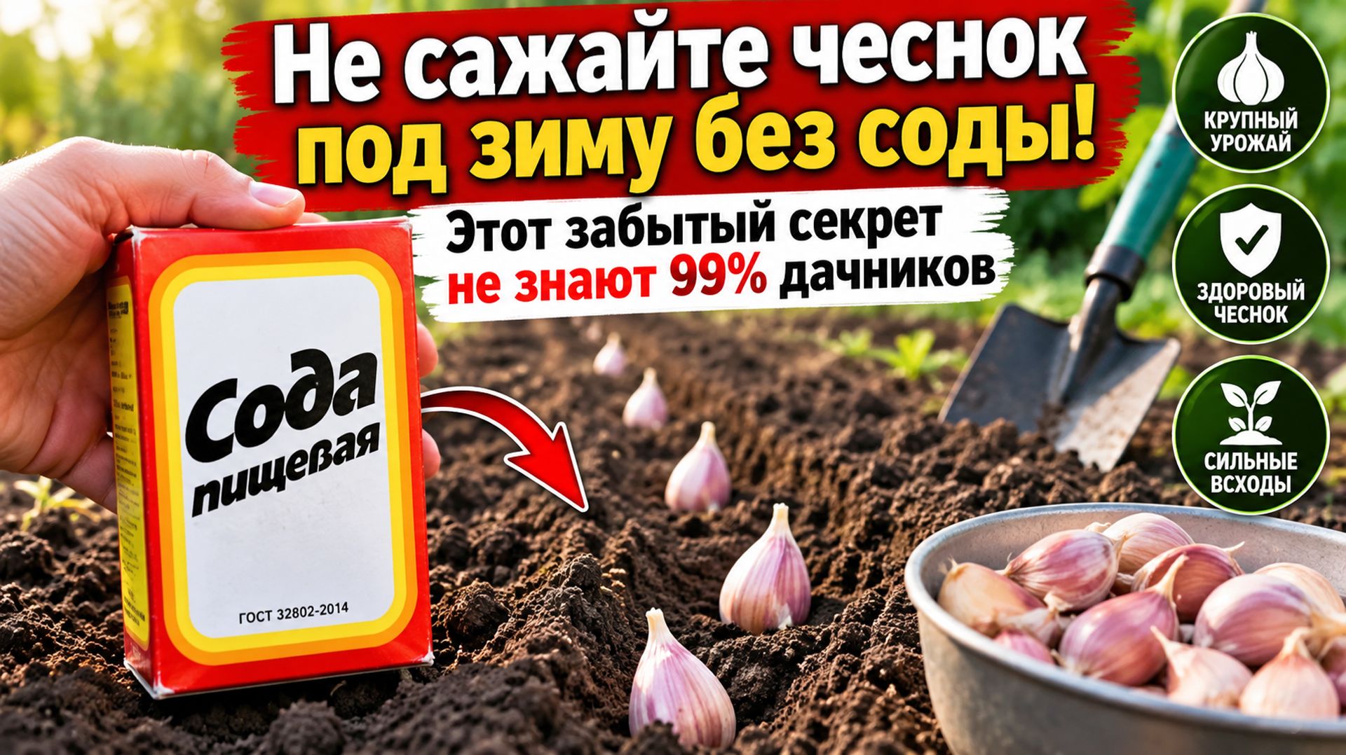 Не сажайте чеснок под зиму без соды! Этот забытый секрет не знают 99% дачников
