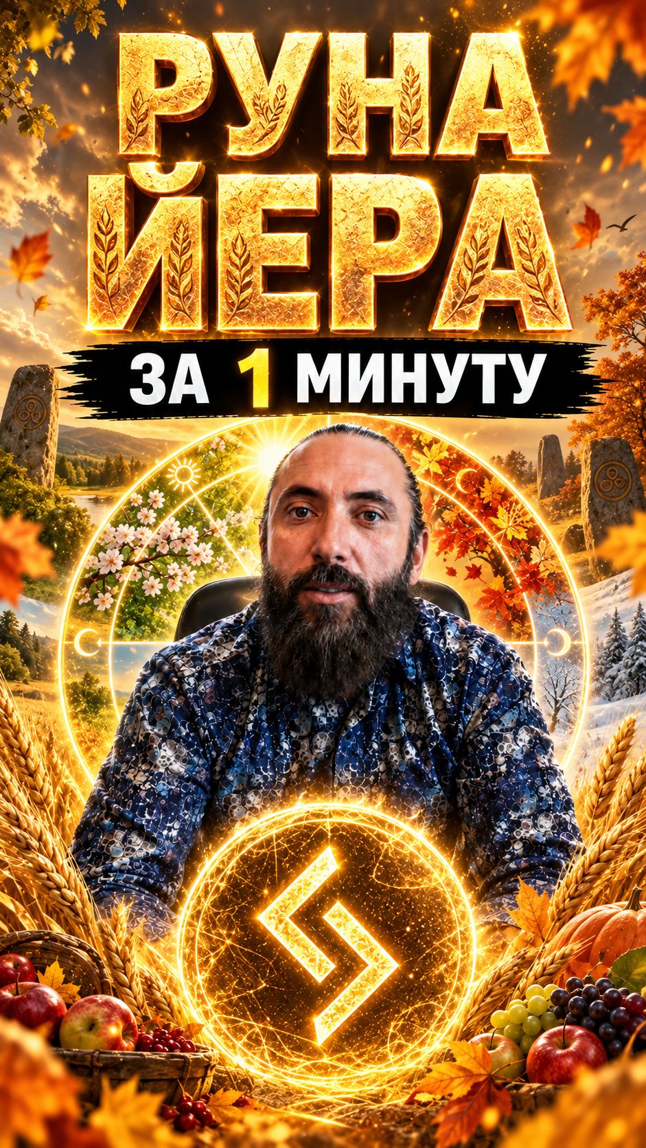 Руна Йера за 1 минуту. Значение и обзор руны Йера #shorts  #руны #йера #рунайера #РунаЙера #рунолог