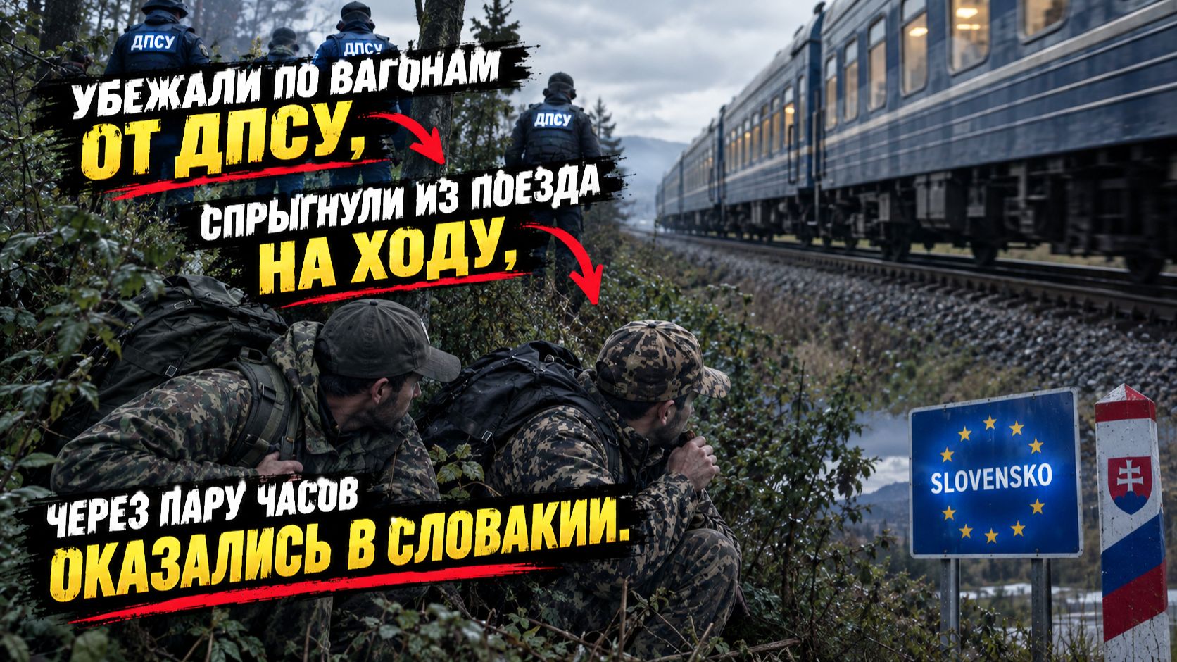 Убежали по вагонам от ДПСУ, спрыгнули из поезда на ходу, через пару часов оказались в Словакии.