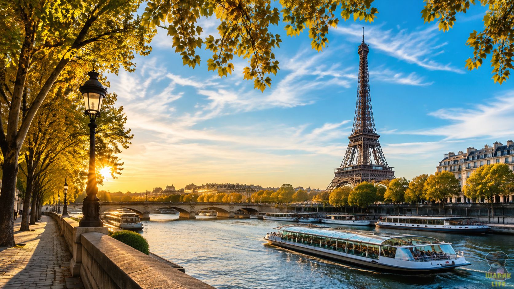 Париж, Франция 4K 60FPS 🇫🇷 Прогулка по Парижу: Лувр, Эйфелева башня, Монмартр, Сакре-Кер