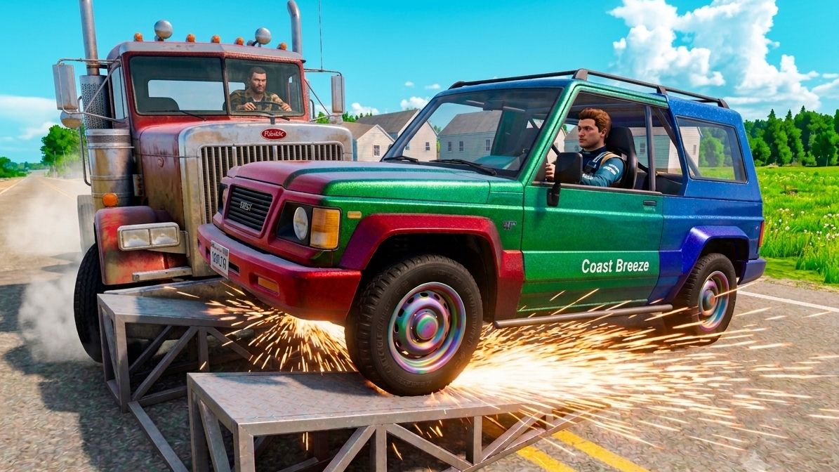 Увлекательные перевороты – (BeamNG.Drive)