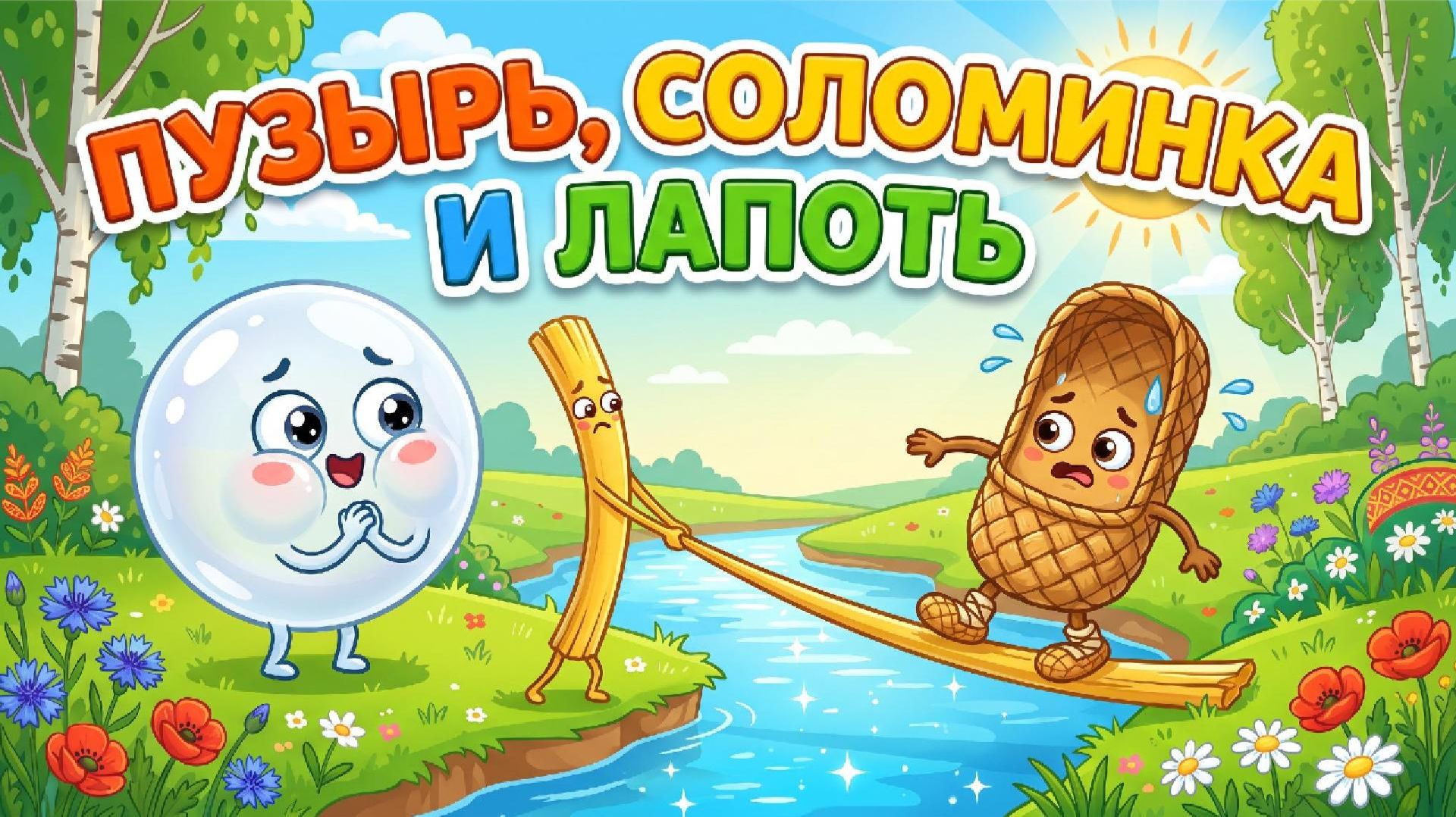ПУЗЫРЬ, СОЛОМИНКА И ЛАПОТЬ 🫧🌾👞 | Русская народная сказка для детей