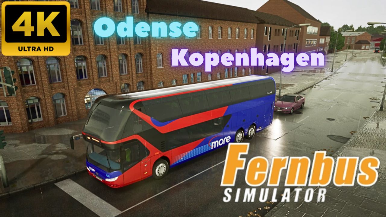 Fernbus Simulator: Odense To Kopenhagen. (4K)