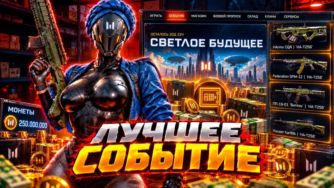 ФАРМ СОБЫТИЕ СВЕТЛОЕ БУДУЩЕЕ ЗАБИРАЙ МИЛЛИОНЫ В WARFACE - Спецоперация, Топ Оружия, Варбаксы
