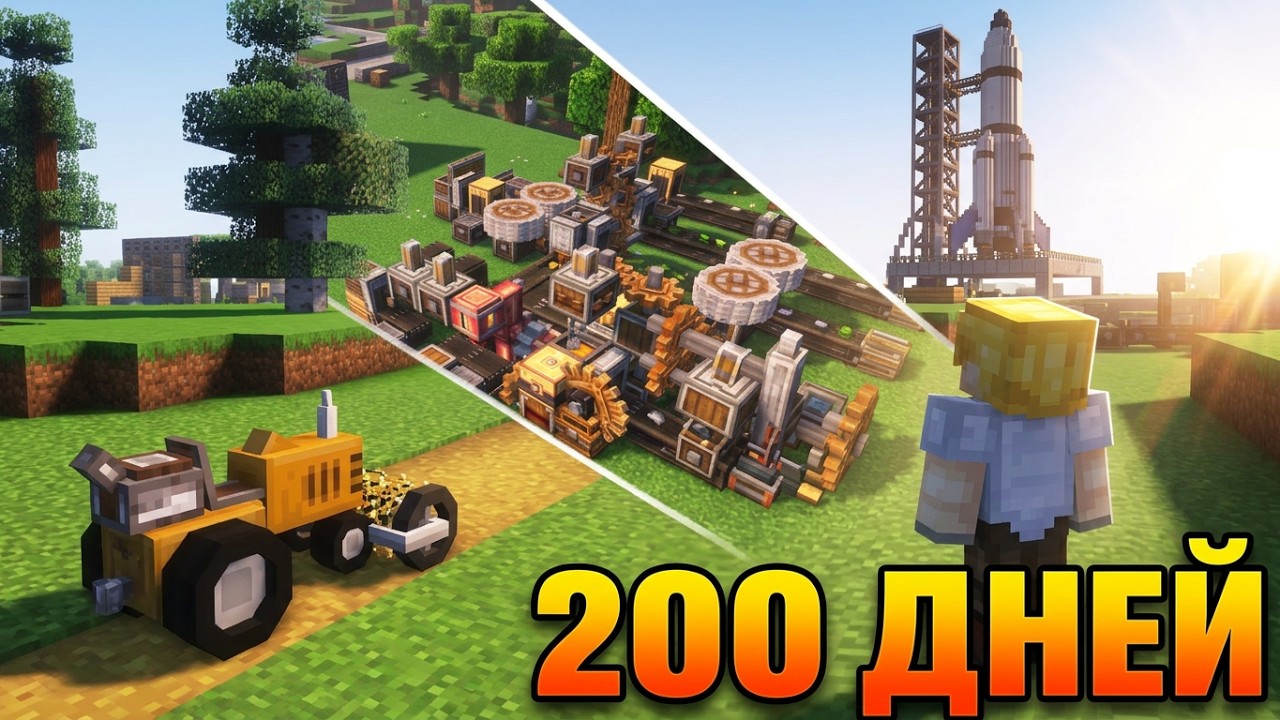 Я Выжил 200 Дней в Майнкрафт На Сборке CREATE ASTRAL!