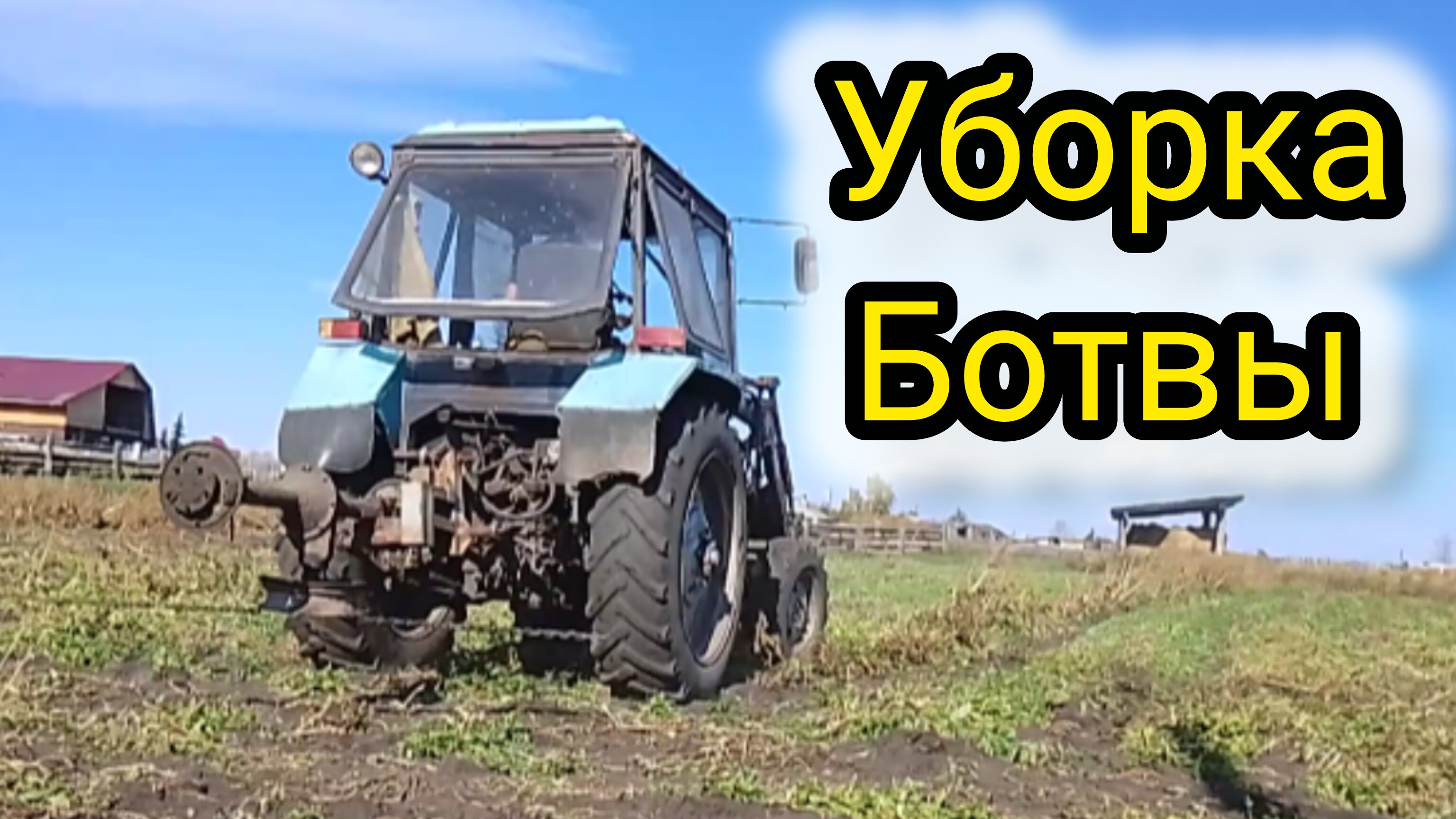 Готовим картофельное поле к копке самодельным мульчером на тракторе