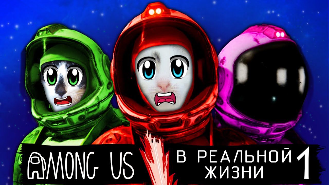 AMONG US в РЕАЛЬНОЙ ЖИЗНИ с КОТАМИ! Челлендж Найди ПРЕДАТЕЛЯ