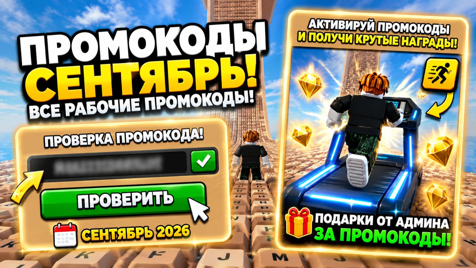 😱🔥 СРОЧНО! ВСЕ НОВЫЕ ПРОМОКОДЫ +1 KEYBOARD ESCAPE В РОБЛОКС! РАБОЧИЕ КОДЫ СЕНТЯБРЬ 2026! GALAXY 2