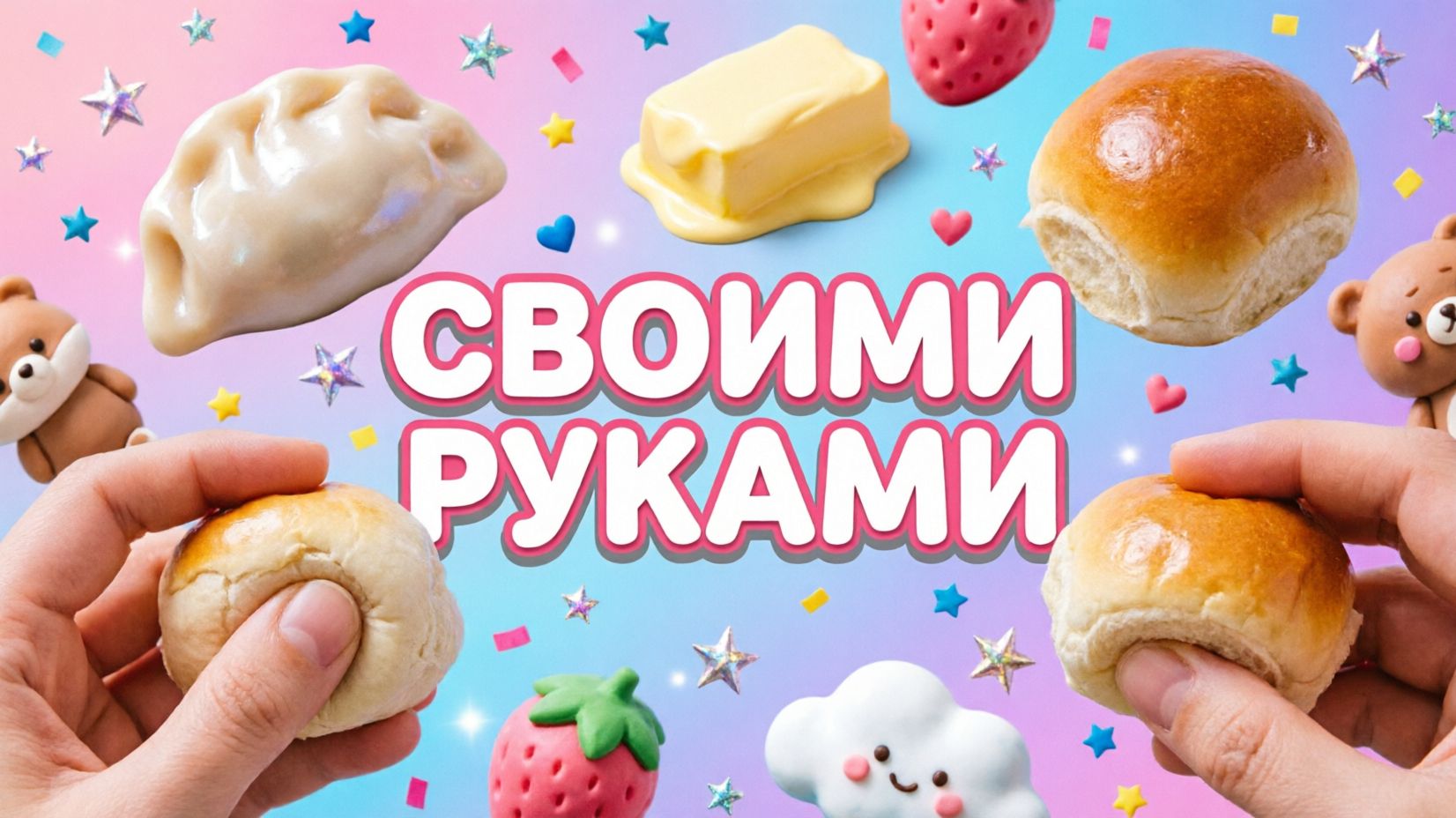 Самые топовые сквиши своими руками - дамплинг 💛  баттер 🩵  хлебушек 🩷