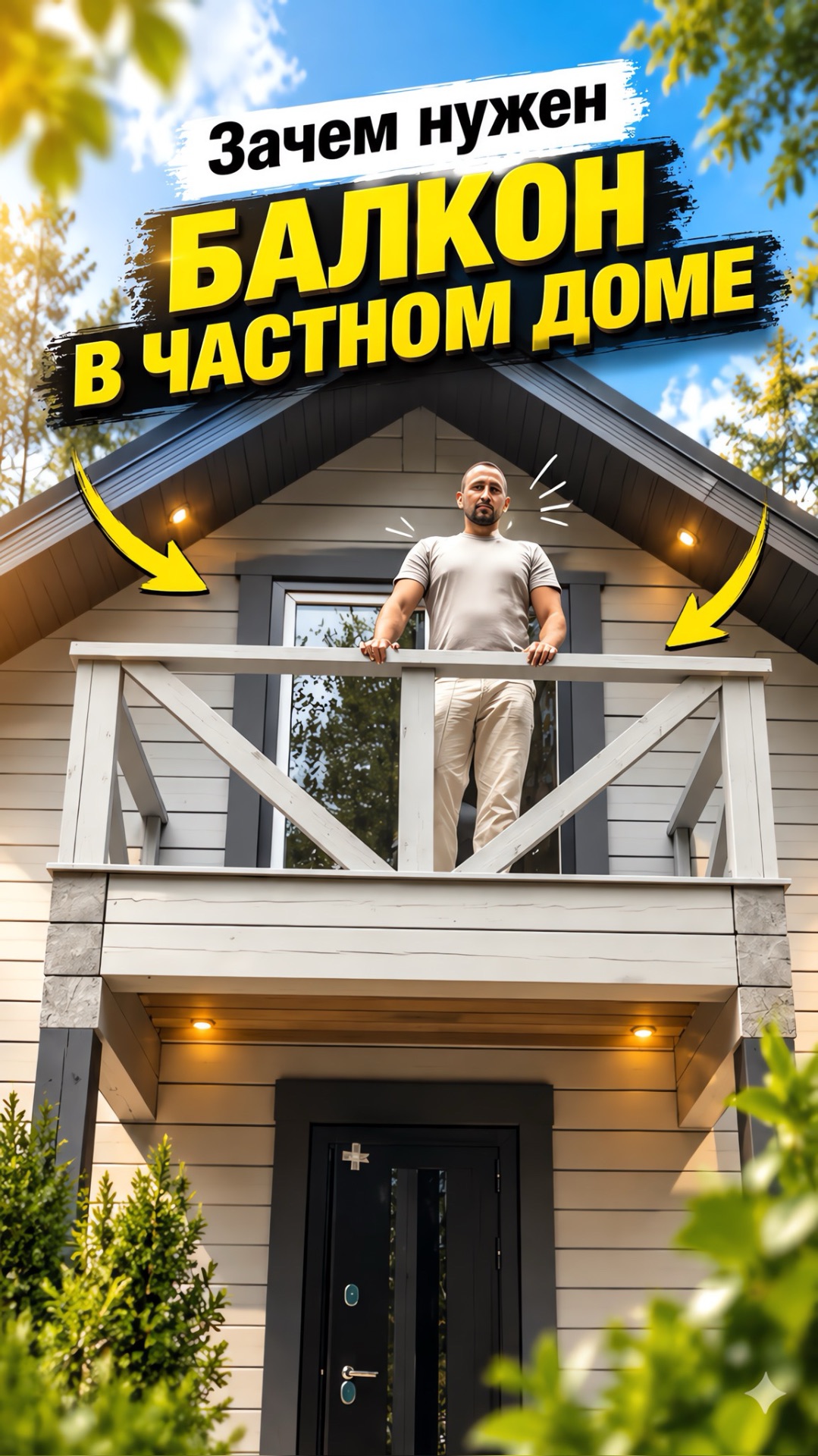Зачем нужен балкон в частном доме?
