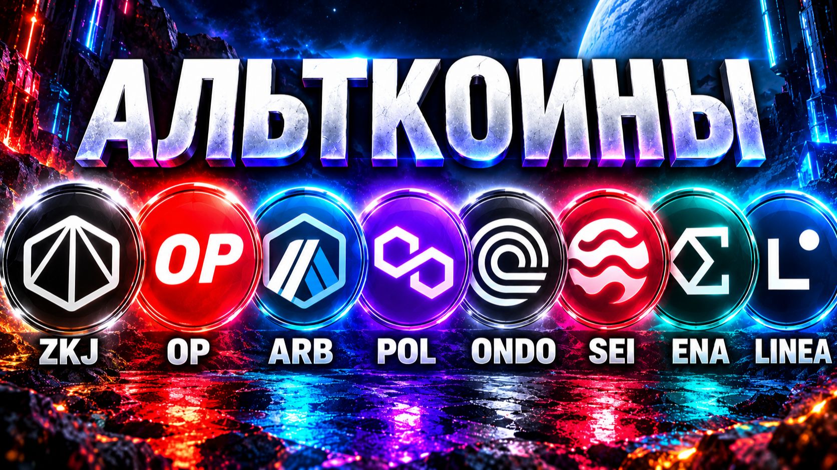 Альткоины на иксы! обзор монет: ZKJ / OP / ARB / POL / ONDO / SEI / ENA / LINEA