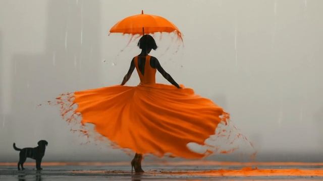 Surreal Fashion Dance In The Rain Let The Water Lead Me AI Music