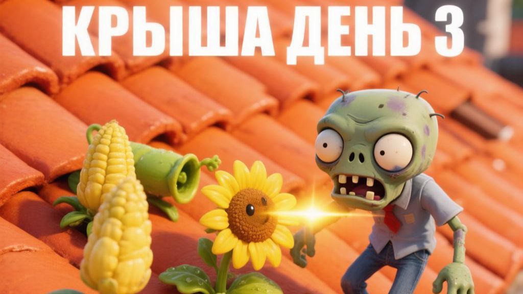Растения ☘️ против Зомби 🧟. Крыша. День 3.