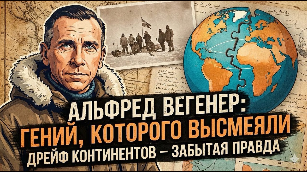 Альфред Вегенер: Гений, которого высмеяли. Дрейф континентов – забытая правда.