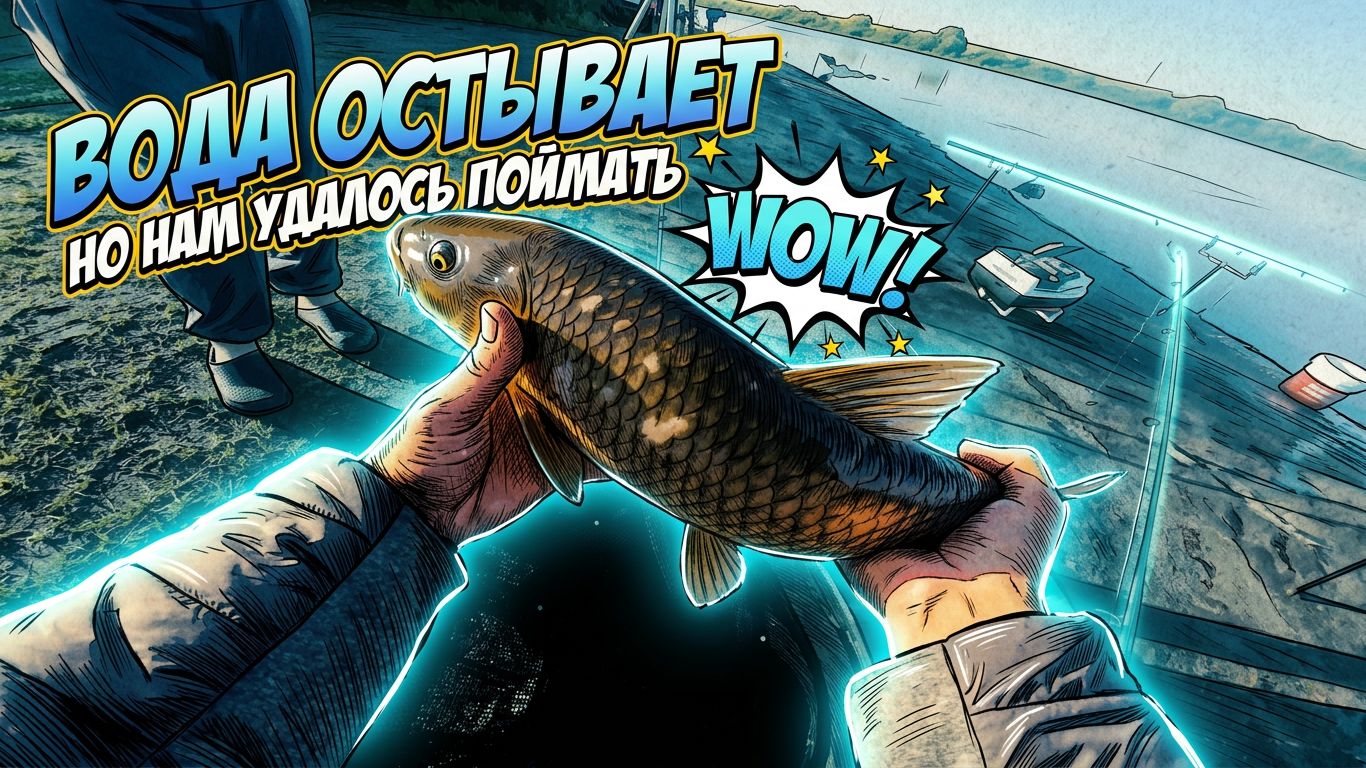 Вода остывает но нам удалось поймать