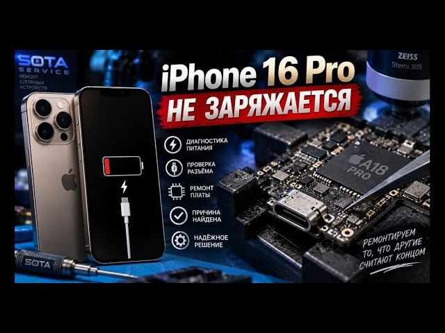Iphone 16 Pro Не заряжается кабелем