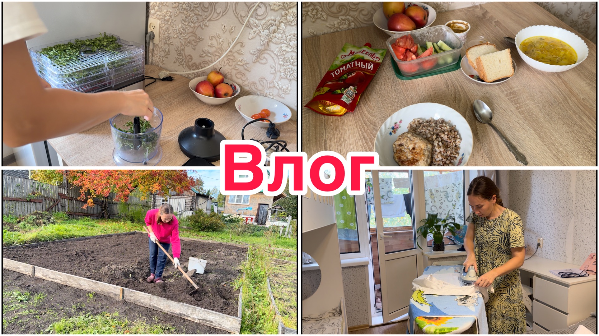 Влог: наше меню, чем занимаемся, огород