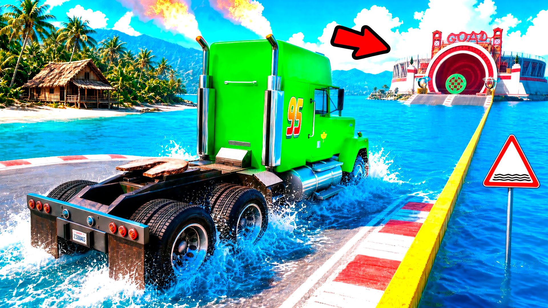 СМОЖЕТ ЛИ МАК МАККУИН ПРОЕХАТЬ ГЛУБОКУЮ ЯМУ С ВОДОЙ В ГТА 5! ТАЧКИ В GTA 5 ОНЛАЙН