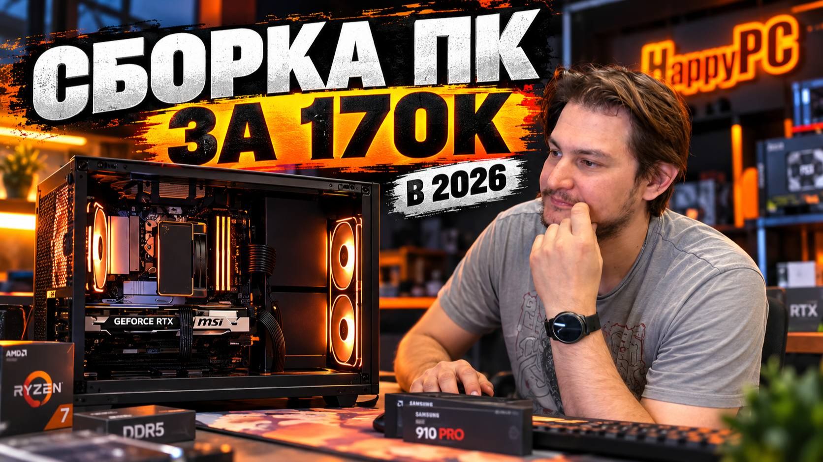Собрали ПК за 170.000 рублей в 2026 году! Что получилось?