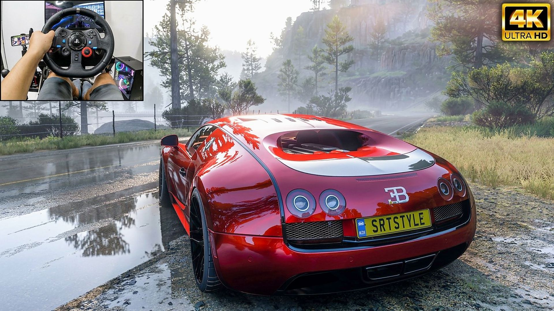 Бугатти Вейрон мощностью 1470 л.с. | Forza Horizon 5 | Геймплей с рулем. Гонки