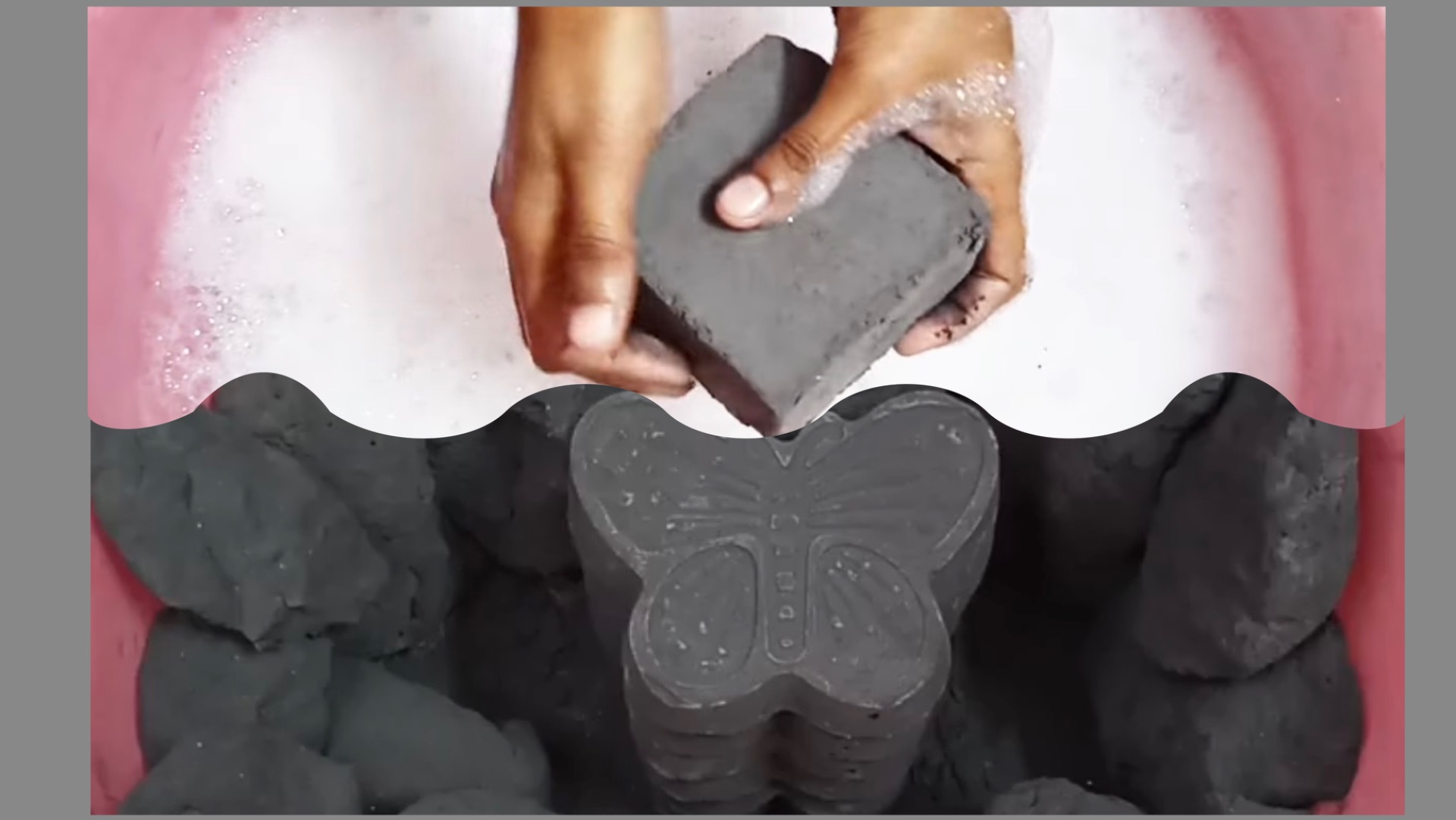 ASMR Crumbling ⬛️🩶+H2O💦2в1