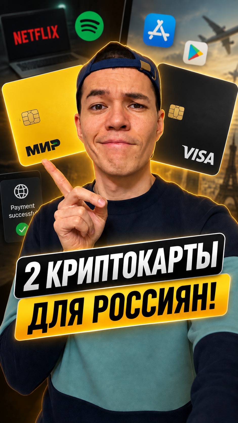 2 криптокарты для россиян: МИР + Visa