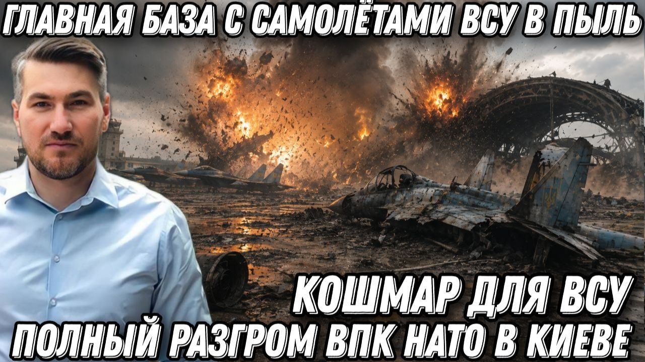 Кошмар для ВСУ. Главная  база с самолётами ВСУ в пыль! Полный разгром ВПК НАТО в Киеве