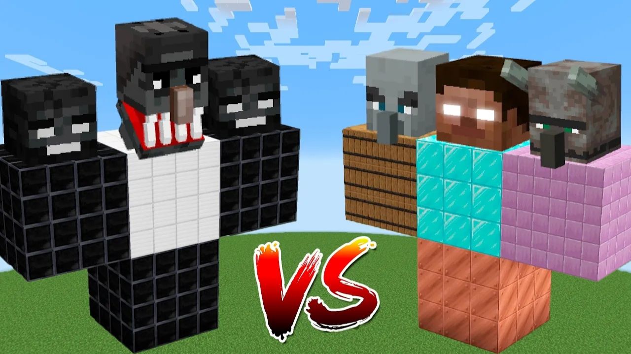 Мимикер-Визер-голем против всех боссов Minecraft!