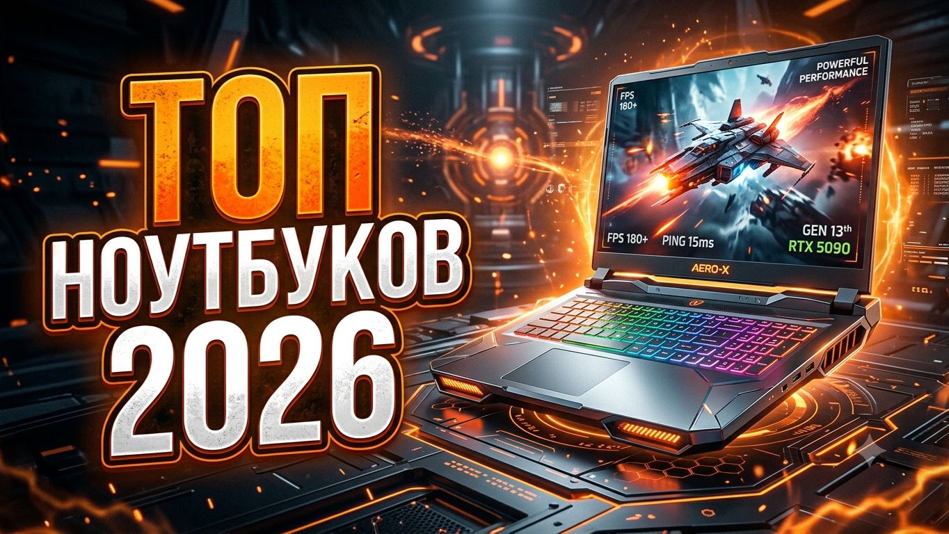 ТОП-5 ноутбуков 2026 🔥 Лучшие модели для учебы, работы и игр