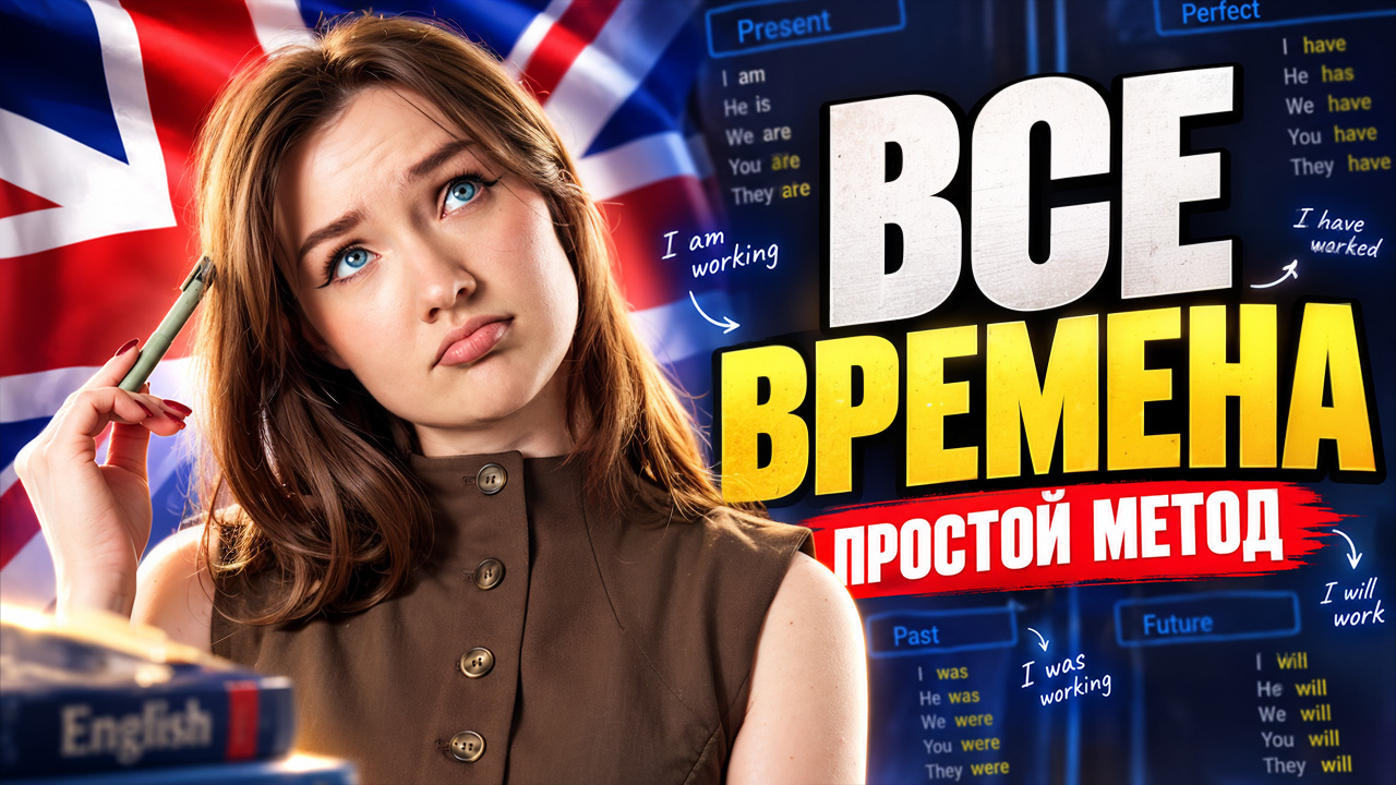 Все ВРЕМЕНА английского языка в ОДНОМ УРОКЕ + понятная ТАБЛИЦА I Настя Пластинина I Умскул